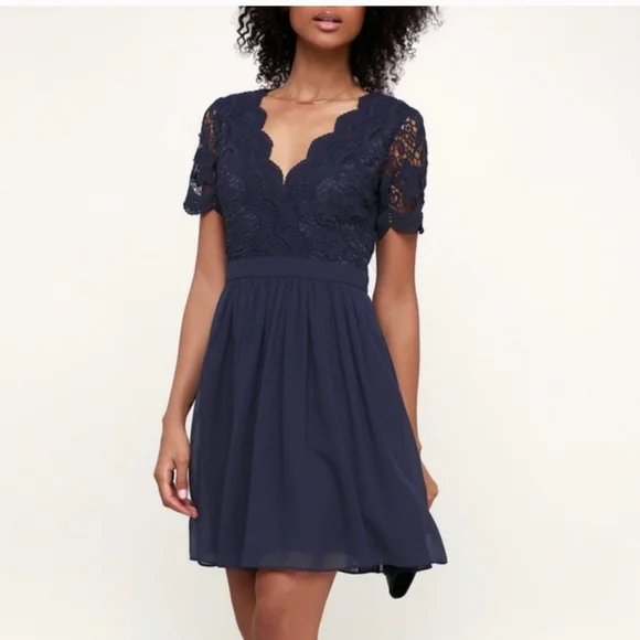 green emerald velvet dress A Line V Neck Short Navy Blue Prom Dresses, Short Navy Blue Formal Gra –  jbydress main image 1